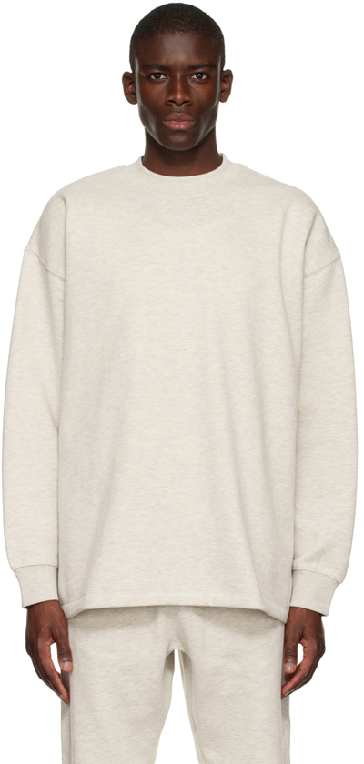 Shop Essentials Off-white Relaxed Sweatshirt In Light Oatmeal