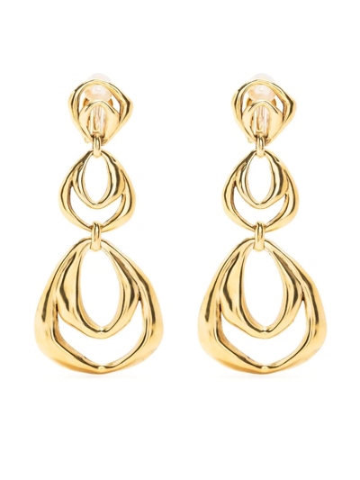 Shop Goossens Spirale Clip-on Earrings In Gold
