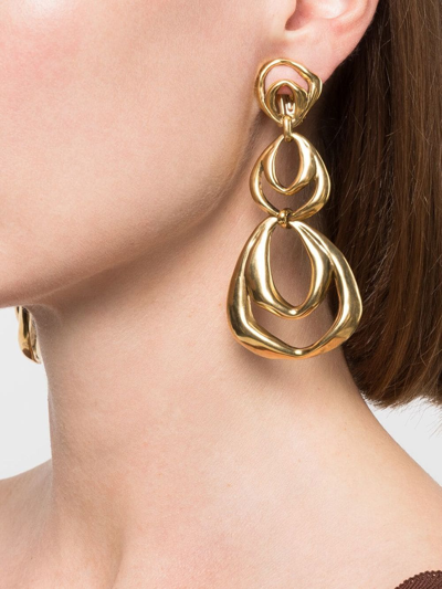 Shop Goossens Spirale Clip-on Earrings In Gold