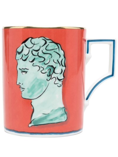 Shop Ginori 1735 Neptune-print Mug In Red