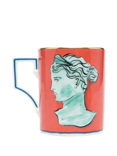 Shop Ginori 1735 Neptune-print Mug In Red