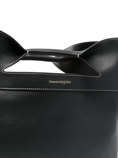 Shop Alexander Mcqueen Logo-print Tote Bag In Black