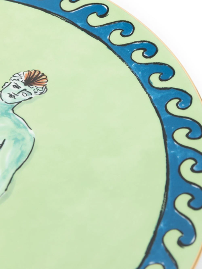 Ginori 1735 Neptune Print Plate In Green