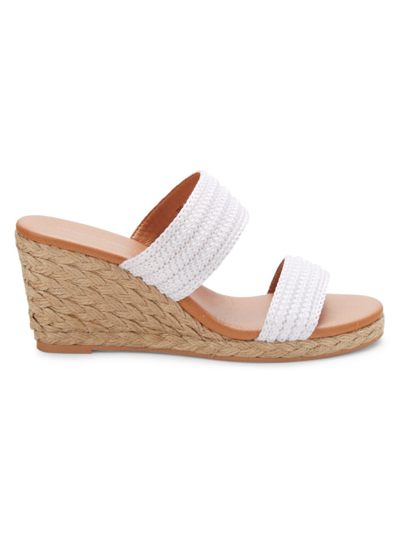 Shop Andre Assous Women's Nubia Wedge Sandals In White
