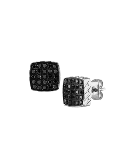 Shop Esquire Men's 0.25 Tcw Black Diamond Stud Earrings