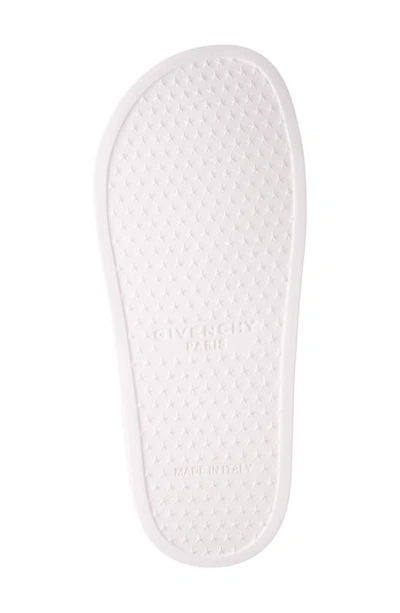 Shop Givenchy Logo Embossed Slide Sandal In 45s Pink