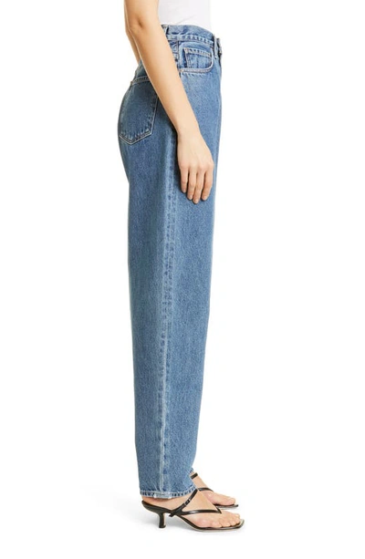 Goldsign Nara High Waist Barrel Leg Jeans In True Blue | ModeSens