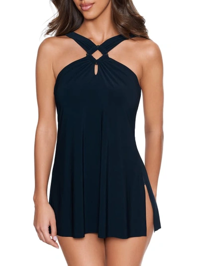 Shop Magicsuit Square Cut Beverly Wire-free Swim Dress In Black