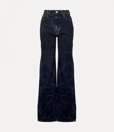 Shop Vivienne Westwood Ray Five Pocket Jeans In Blue