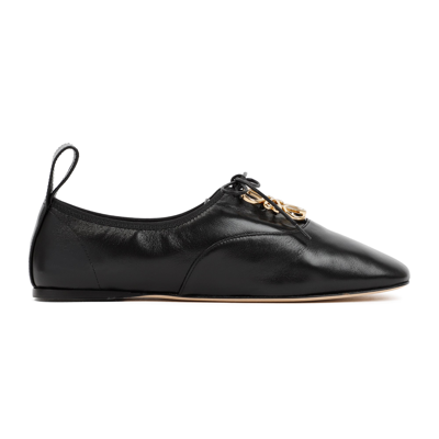 Shop Loewe Anagram Soft Derby Shoes In Black