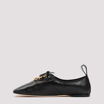 Shop Loewe Anagram Soft Derby Shoes In Black