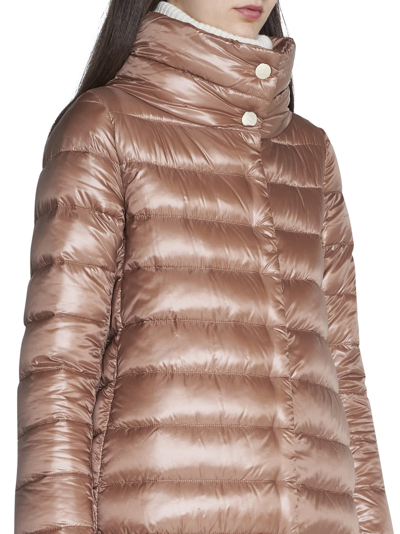 Herno Matilde Mid Down Jacket In Nocciola