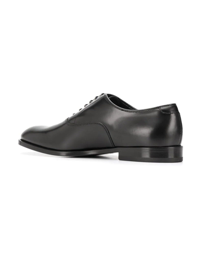 Shop Doucal's Black Leather Polished York Shoes In Nero