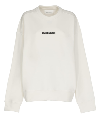 Shop Jil Sander Cotton Sweatshirt In Natural