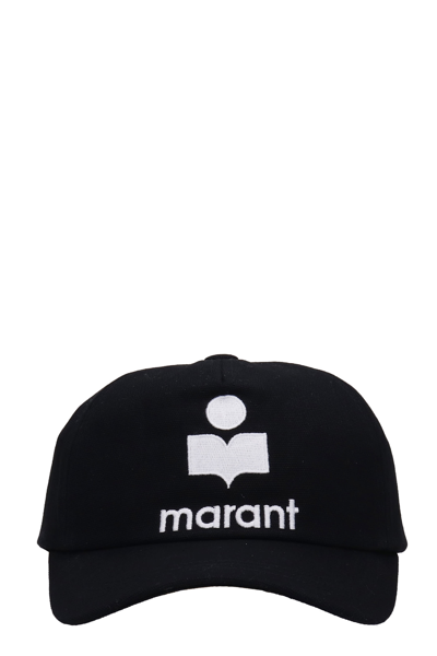 Shop Isabel Marant Tyrony Hats In Black Cotton