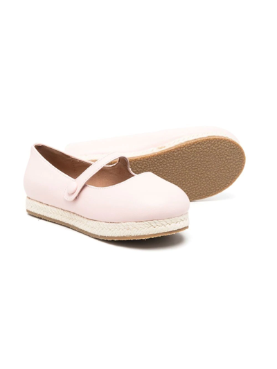 Shop Age Of Innocence Round-toe Leather Ballerina Shoes In Pink
