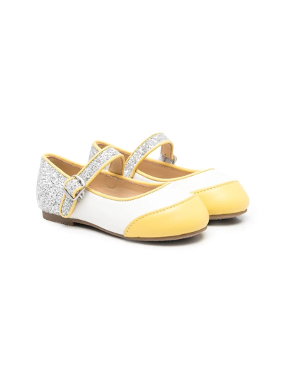 Shop Age Of Innocence Glitter-detail Ballerina Shoes In White