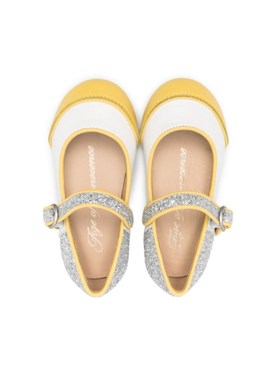 Shop Age Of Innocence Glitter-detail Ballerina Shoes In White