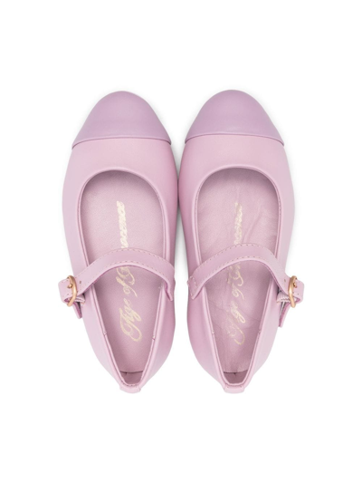 Shop Age Of Innocence Leather Ballerina Shoes In Purple