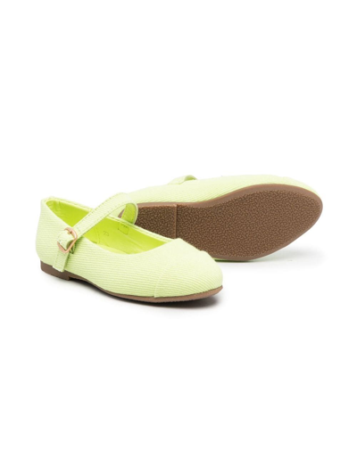 Shop Age Of Innocence Bebe Side-buckle Ballerina Shoes In Green