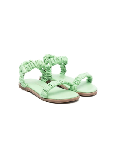 Shop Age Of Innocence Kyle Ruched Open-toe Sandals In Green