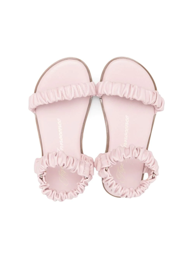 Shop Age Of Innocence Kyle Ruched Open-toe Sandals In Pink