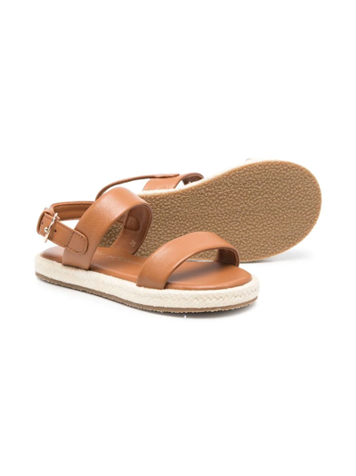 Shop Age Of Innocence Leather Open-toe Sandals In Brown