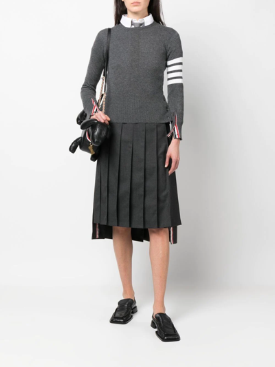 Thom Browne 4-bar Cashmere Knitted Jumper In Grey