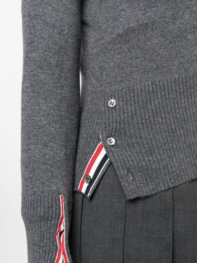 Thom Browne 4-bar Cashmere Knitted Jumper In Grey
