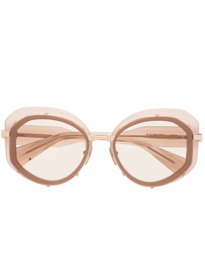 Balmain Eyewear Brigitte Cat-eye Sunglasses In Pink