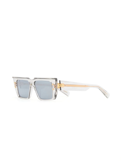 Balmain Eyewear B-vi Rectangular-frame Sunglasses In Grey