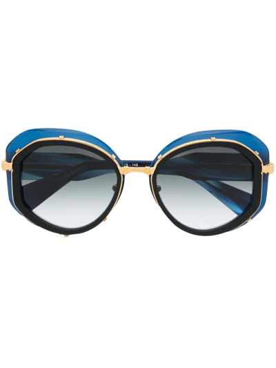 Shop Balmain Eyewear Brigitte Cat-eye Sunglasses In Blue