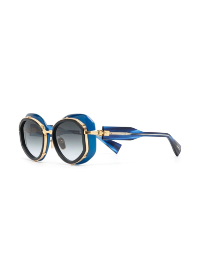 Shop Balmain Eyewear Brigitte Cat-eye Sunglasses In Blue