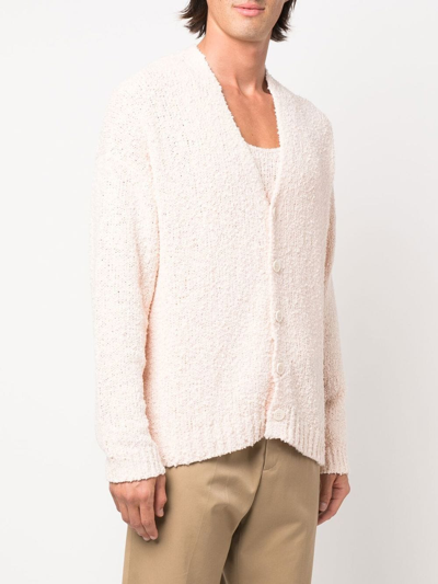 Shop Altu Long-sleeve Knit Cardigan In Pink