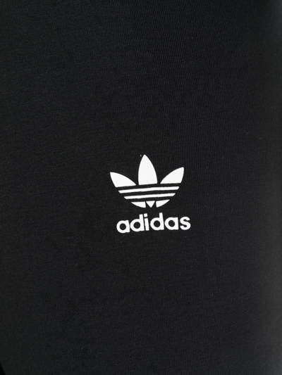 Adidas Originals Trefoil-logo Slip-on Leggings In Black