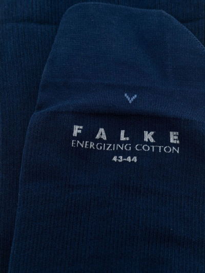 Shop Falke Logo-print Detail Socks In Blue
