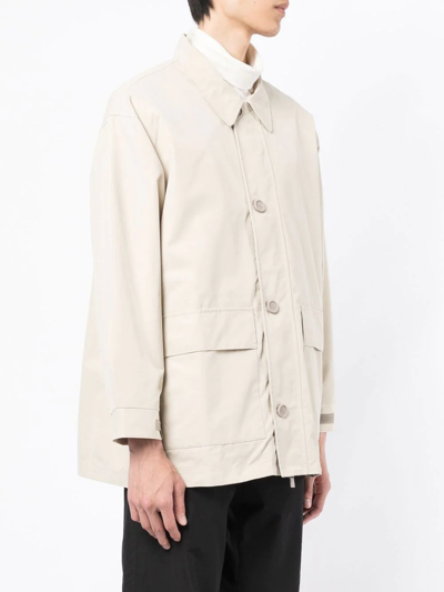 Essentials Barn Shirt Jacket In Neutrals
