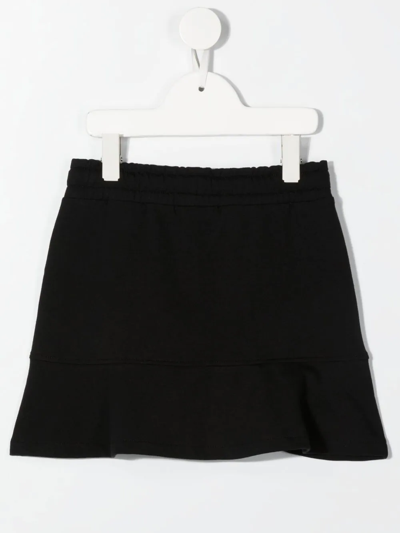 Shop Moschino Logo-print Skirt In Black