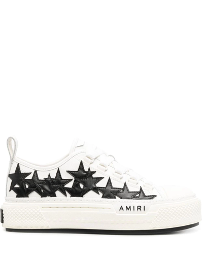 Shop Amiri Star-patch Platform Sneakers In White