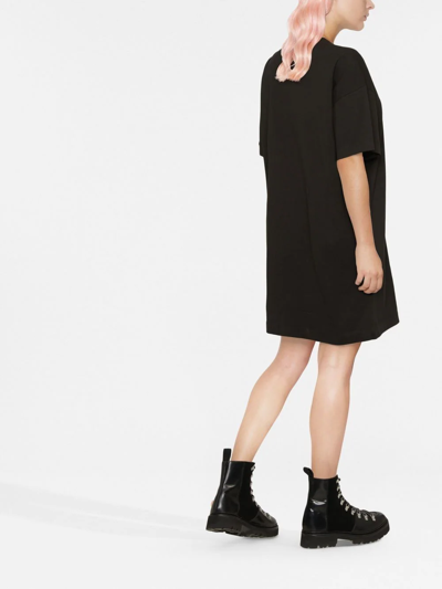 Shop Kenzo Logo-print T-shirt Dress In Black