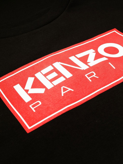 Shop Kenzo Logo-print T-shirt Dress In Black