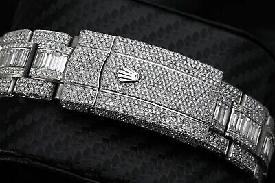 Pre-owned Rolex Sky Dweller Black Dial Stainless Steel 326934 Custom Diamond Watch With Ba