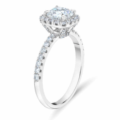 Pre-owned Tiffany & Co Gia Certified Diamond Engagement Ring 2.00 Carat Cushion Cut 18k White Gold In E (white)