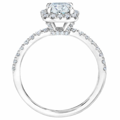 Pre-owned Tiffany & Co Gia Certified Diamond Engagement Ring 2.00 Carat Cushion Cut 18k White Gold In E (white)
