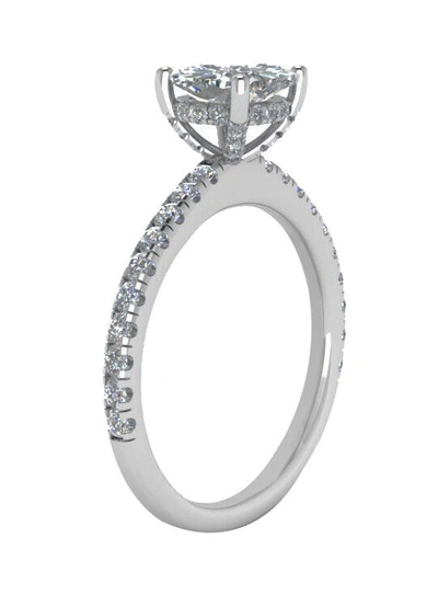 Pre-owned Tiffany & Co Gia Certified Diamond Engagement Ring 2.00 Carat Cushion Cut 18k White Gold In H (near Colorless)