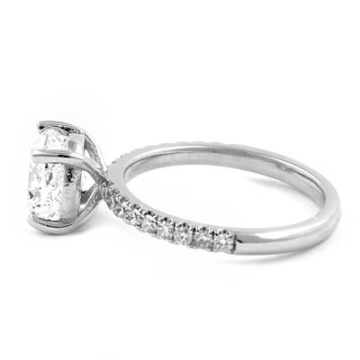 Pre-owned Tiffany & Co Gia Certified 1.50 Carat Cushion Cut Diamond Engagement Ring 18k White Gold In E (white)