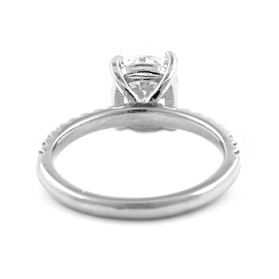 Pre-owned Tiffany & Co Gia Certified 1.50 Carat Cushion Cut Diamond Engagement Ring 18k White Gold In E (white)