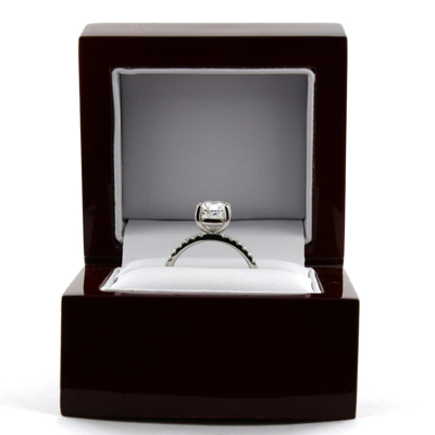 Pre-owned Tiffany & Co Gia Certified 1.50 Carat Cushion Cut Diamond Engagement Ring 18k White Gold In E (white)