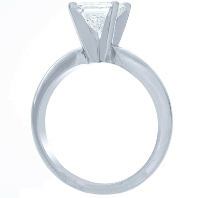 Pre-owned Tiffany & Co Gia Certified 1.00 Carat Princess Natural Diamond Engagement Solitaire Ring In F (white)