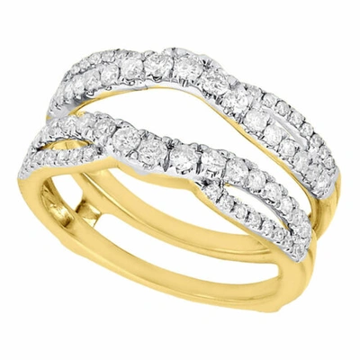 Pre-owned Jfl Diamonds & Timepieces 14k Yellow Gold Diamond Solitaire Engagement Ring Infinity Enhancer 0.63 Ct. In White